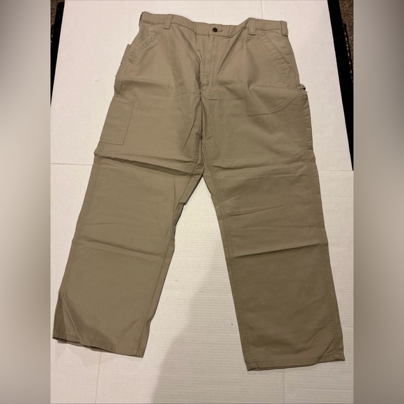 NWOT Carhartt Men’s 40x30 Loose Fit Canvas Utility Work Pant Tan B151-TAN - Picture 5 of 14